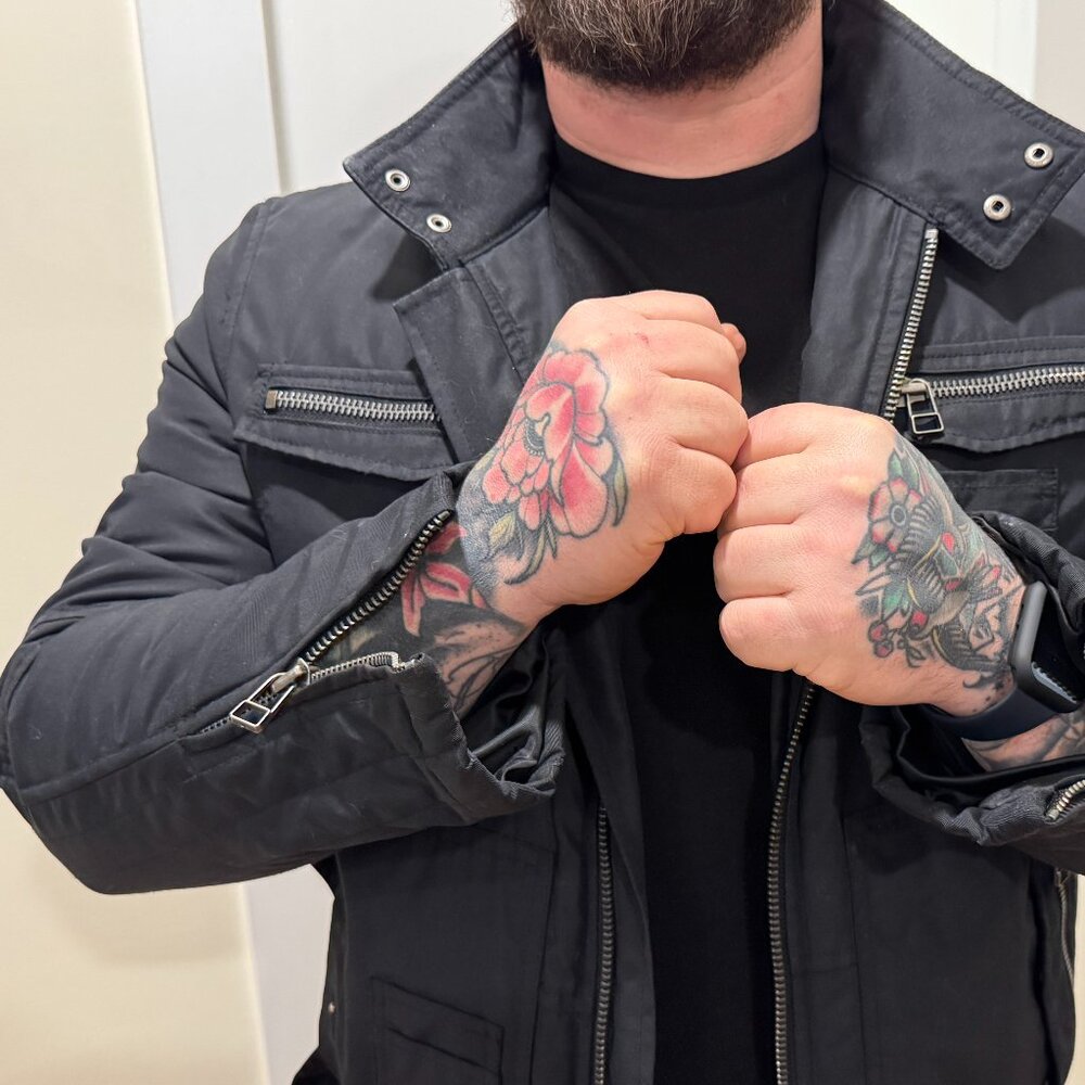 Motorcycle jacket, non-leather